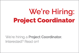 2020.06.02 We're Hiring Project Coordinator